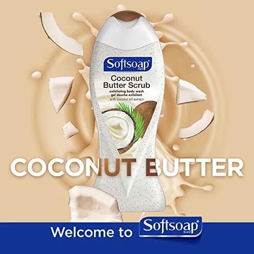 Softsoap Body Butter Coconut Scrub 15 Fl Oz (Pack of 2) | Gentle Daily Exfoliation with Tropical Scent thumbnail 2