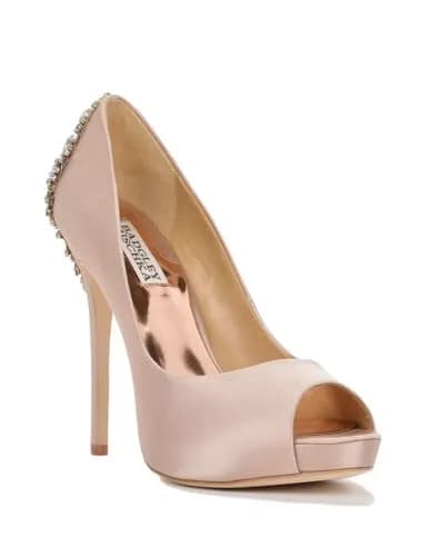 Badgley Mischka Kiara Platform Pump, White, US 10 | Elegant Rhinestone Accents thumbnail 12
