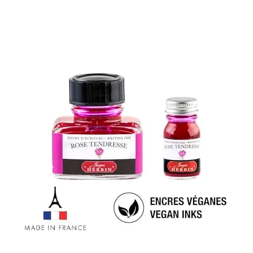 Jacques Herbin Traditional Bottled Ink Tender Rose 10ml (0.3 fl oz) | Smooth Flow, Fast Drying thumbnail 5