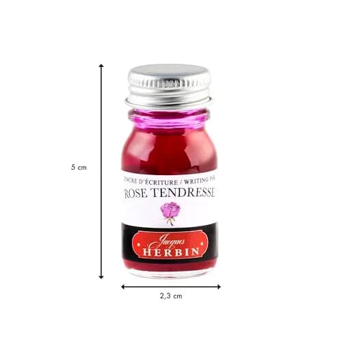 Jacques Herbin Traditional Bottled Ink Tender Rose 10ml (0.3 fl oz) | Smooth Flow, Fast Drying thumbnail 2