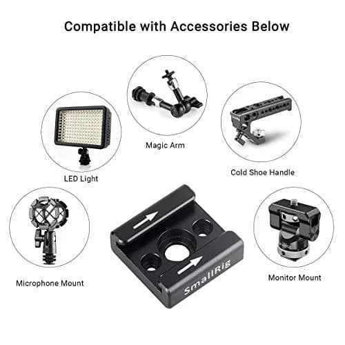 SMALLRIG Cold Shoe Mount Adapter with 1/4" Thread - 1241 | Mounts Lights, Microphones, and Accessories thumbnail 4