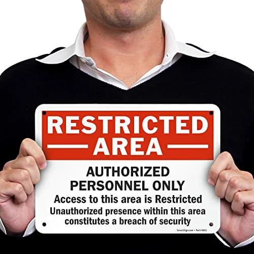 SmartSign Restricted Area Sign | Aluminum 7" x 10" Durable Weatherproof thumbnail 3