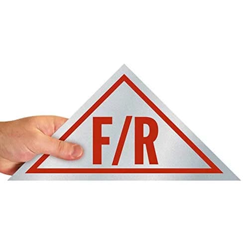 SmartSign K-4390-EG-06x12-TRI Floor & Roof Truss Sign | 6" x 12" Aluminum Reflective Sign thumbnail 1