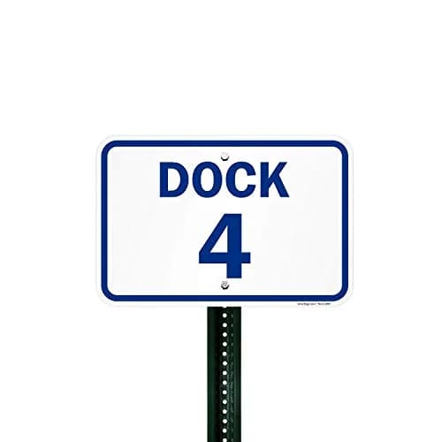 SmartSign Dock 4 Metal Sign 12 x 18 inch (30.5 x 45.7 cm) | Rustproof Aluminum with Lamination thumbnail 2