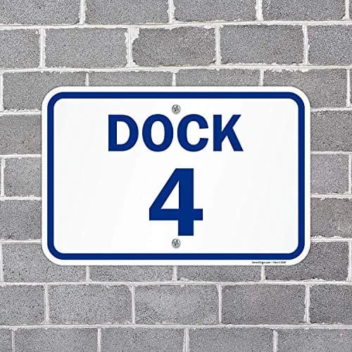 SmartSign Dock 4 Metal Sign 12 x 18 inch (30.5 x 45.7 cm) | Rustproof Aluminum with Lamination thumbnail 3