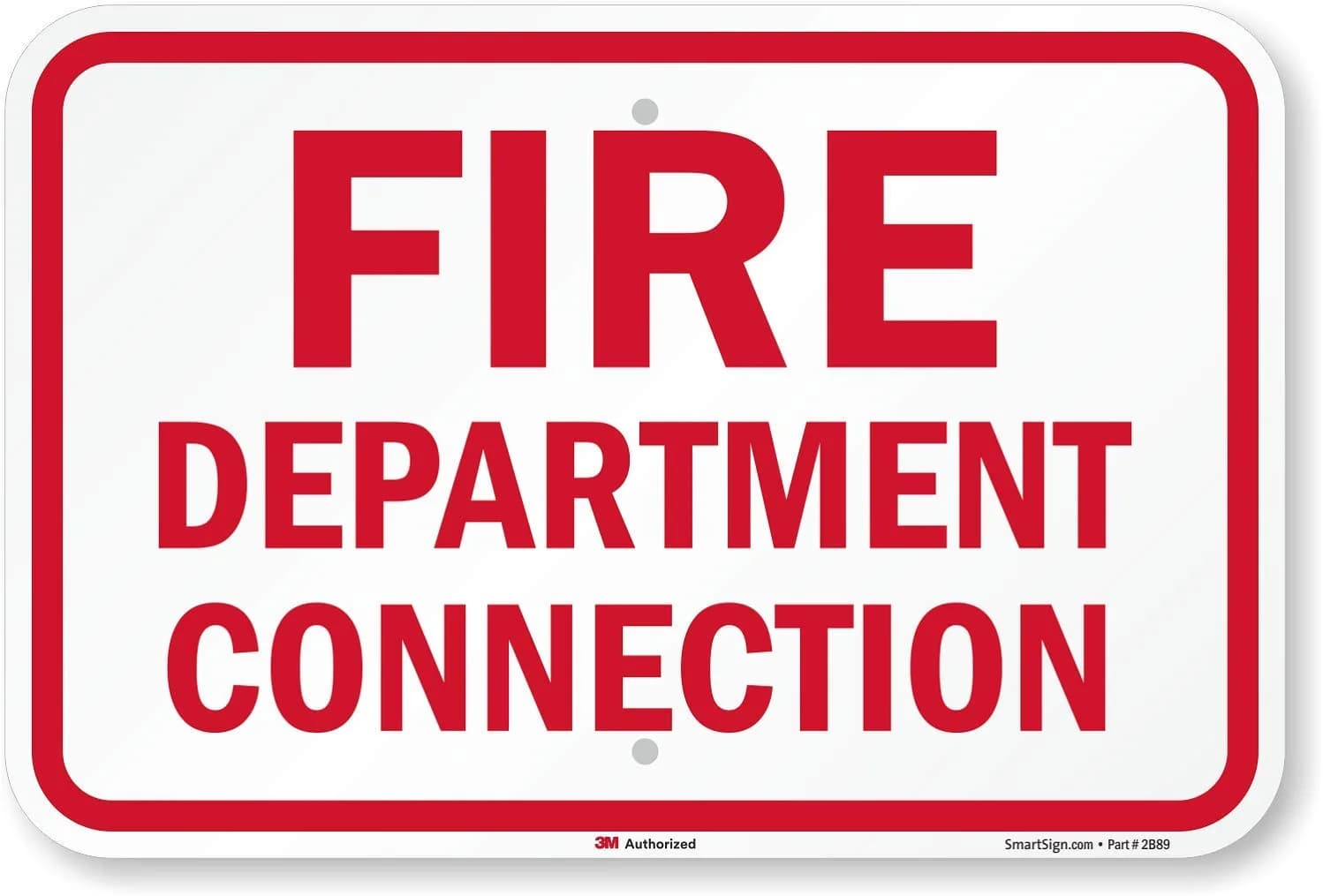 SmartSign Fire Department Connection Sign | 12" x 18" Reflective Aluminum