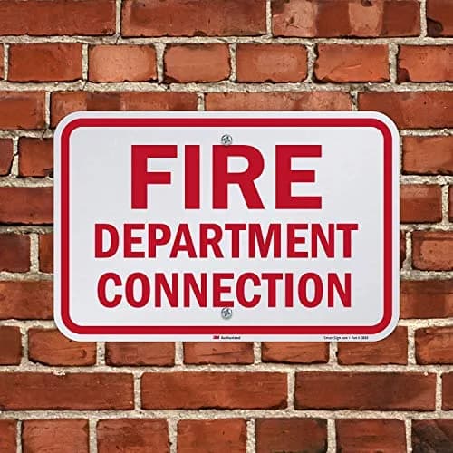 SmartSign Fire Department Connection Sign | 12" x 18" Reflective Aluminum thumbnail 4