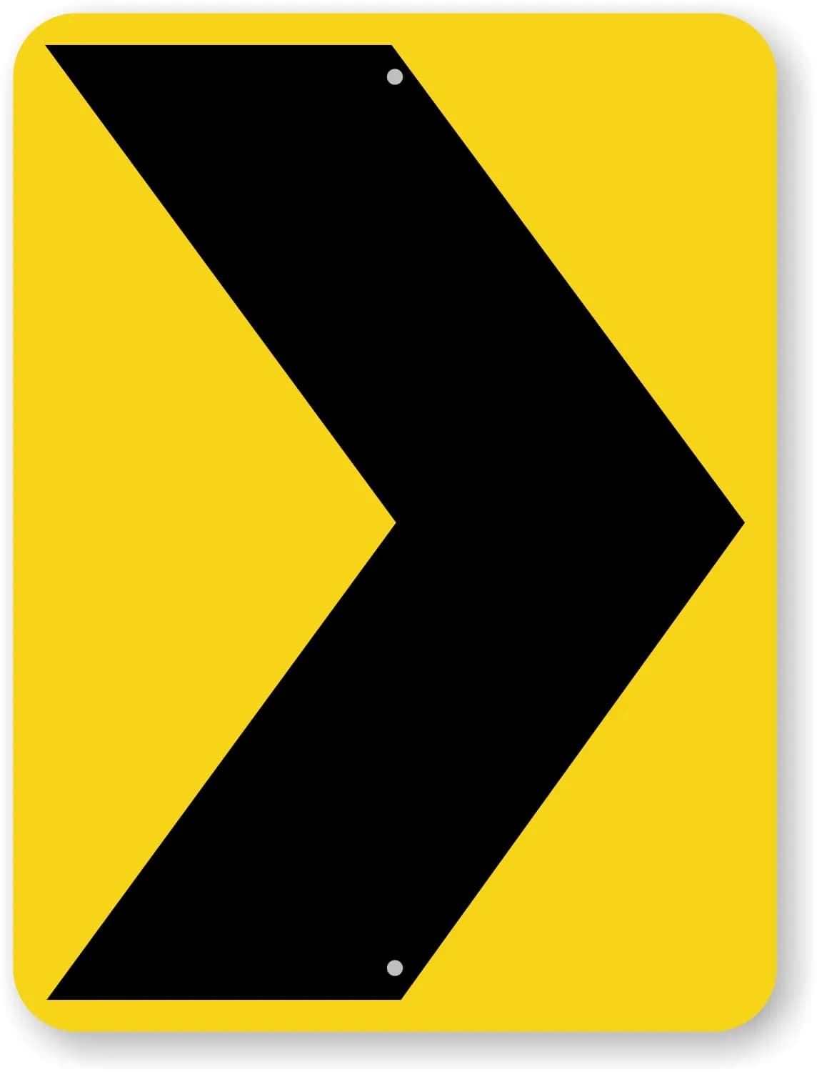 SmartSign Chevron Alignment - Right MUTCD Sign 18" x 24" Aluminum | MUTCD Compliant Reflective Sign - main product image