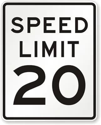 SmartSign Speed Limit 20 MUTCD Sign | 45.72 cm x 60.96 cm (18" x 24") 3M High Intensity Reflective Aluminum thumbnail 2