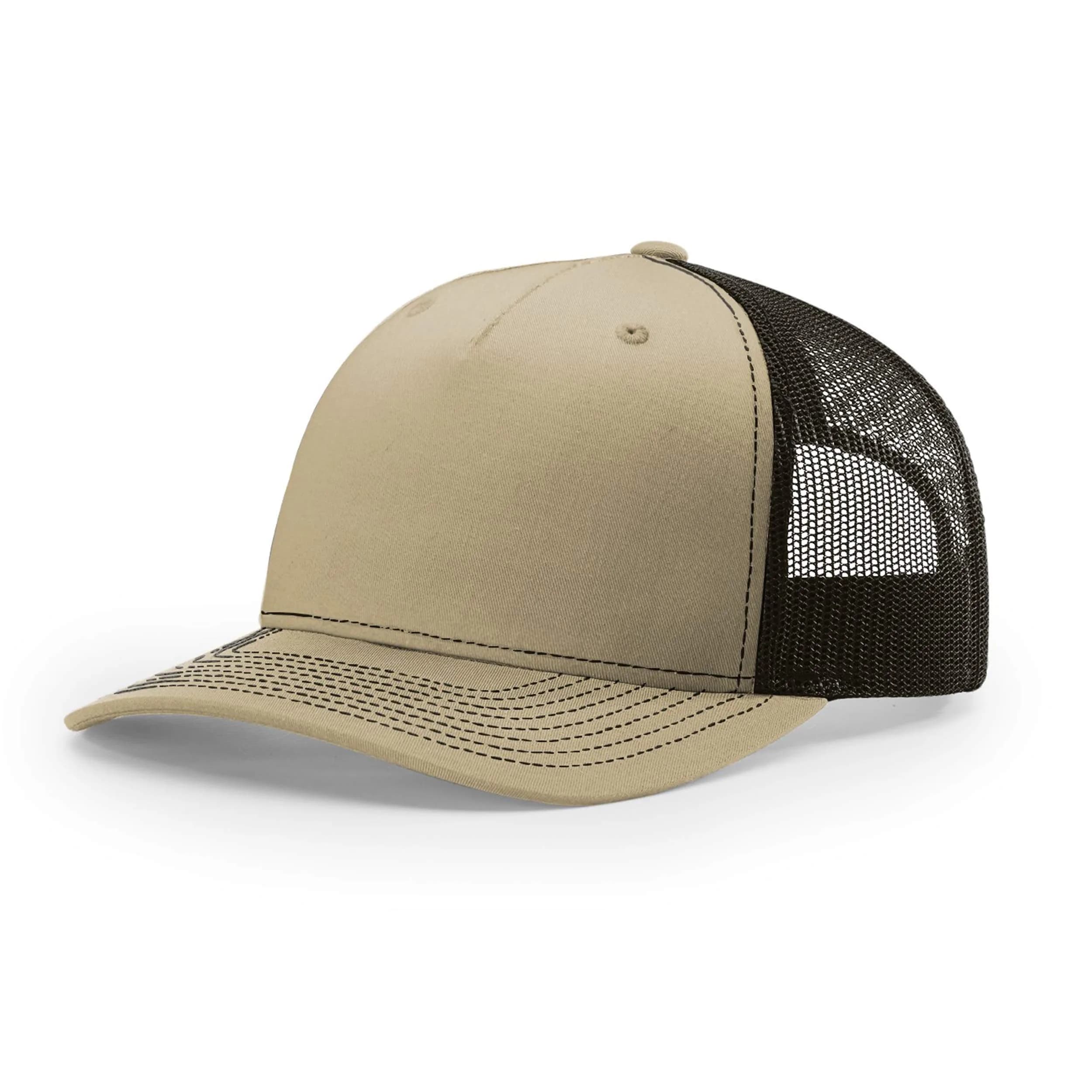 Richardson Unisex 112 Trucker Adjustable Snapback Baseball Cap Khaki/Coffee One Size