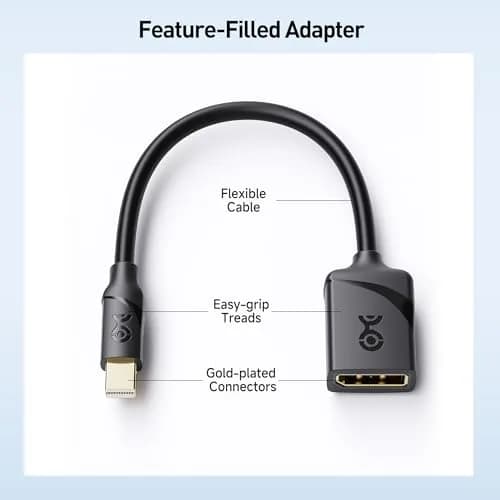 Cable Matters 8K Mini DisplayPort to DisplayPort 1.4 Adapter | 7680x4320 @ 60Hz, Thunderbolt 2 Compatible thumbnail 7