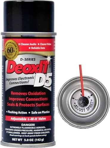 CAIG DeoxIT D5S6 Contact Cleaner & F5S-H6 FaderLube Spray - 296ml (10 oz) | Cleans, Improves Conductivity, Lubricates Electrical Contacts thumbnail 4