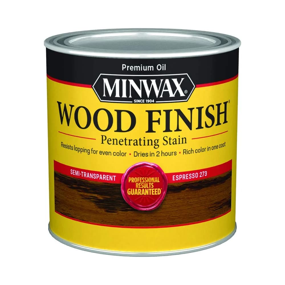 Minwax Wood Finish Espresso Oil-Based Wood Stain 237ml (7.94 Fl Oz) | Deep Penetrating Rich Color for Interior Wood Projects - main product image