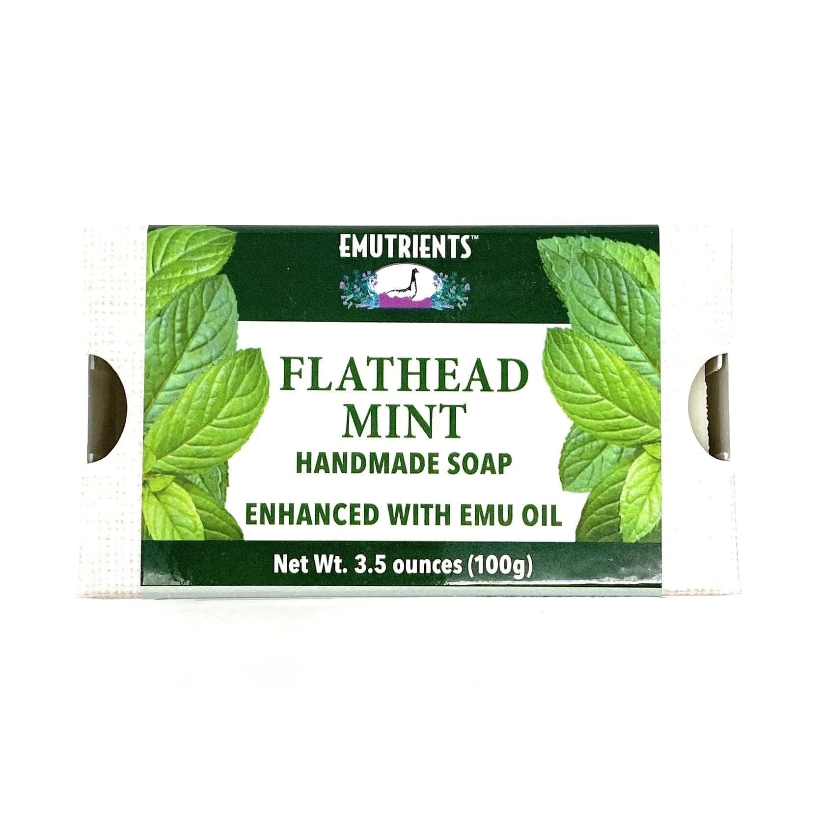 Montana Emu Ranch Flathead Mint Handmade Soap 3.5 oz (99 g) | Natural Ingredients for Normal to Dry Skin - main product image