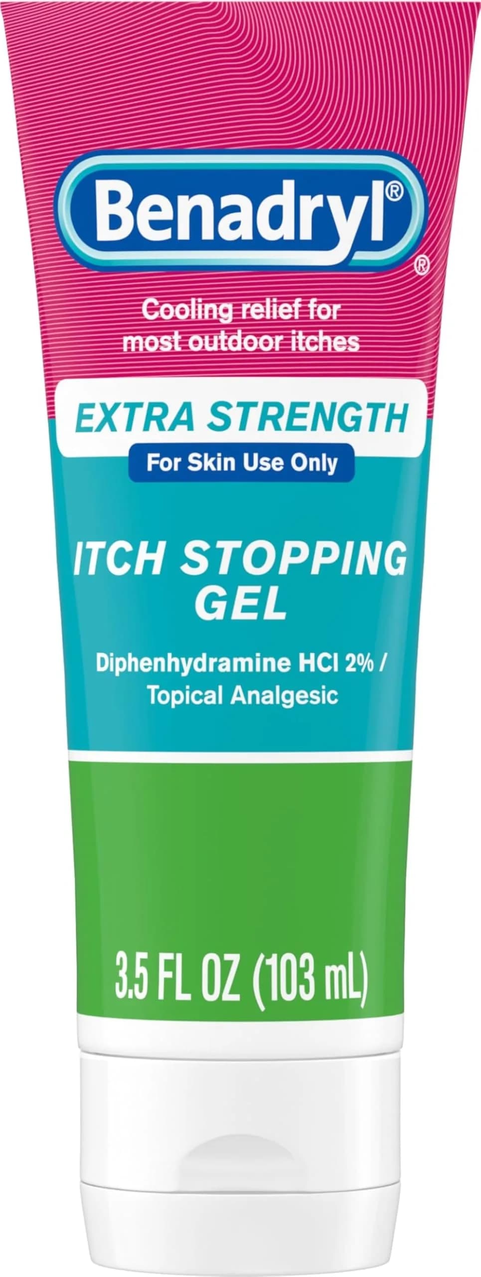 Benadryl Extra Strength Itch Relief Gel 3.5 fl oz (99g) | Topical Analgesic for Insect Bites & Rashes - main product image