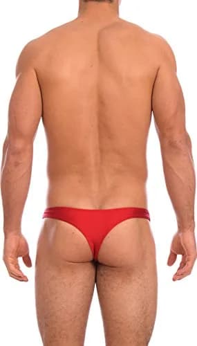 Gary Majdell Sport Mens Thong Swimwear Small | Sporty, Contour Pouch, Red Nylon Blend thumbnail 4