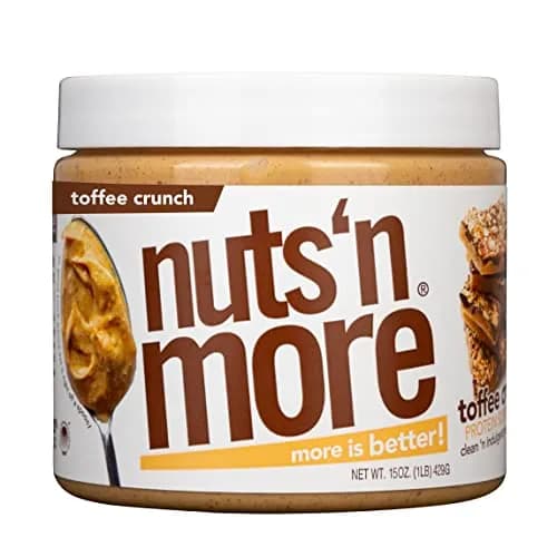 Nuts 'N More Toffee Crunch Peanut Butter Spread 15oz | High Protein, Low Sugar, Gluten Free thumbnail 1