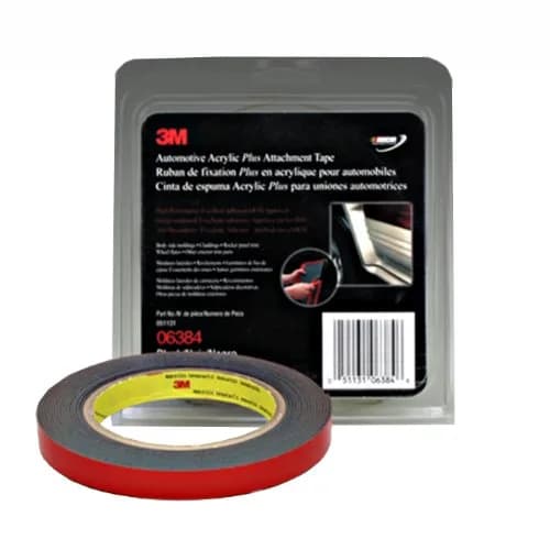3M Automotive Acrylic Plus Attachment Tape 0.5 inches x 60 feet (12.7 mm x 18.3 m) | Heavy Duty Double-Sided Black Foam Tape thumbnail 1