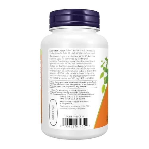 NOW Foods Garcinia Cambogia 1,000 mg Tablets thumbnail 3