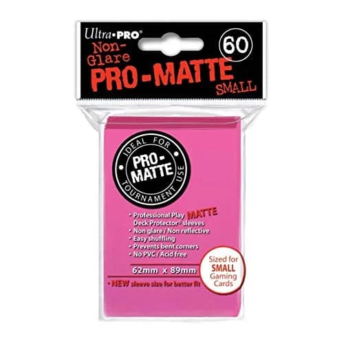 Ultra Pro Bright Pink Pro-Matte Small Deck Protector Sleeves (60) | Card Sleeve for Collectible Cards thumbnail 1