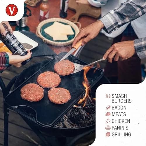 Victoria Cast Iron Panini Press, Seasoned with Kosher Certified Flaxseed Oil | Durable, Versatile & Long-Lasting thumbnail 3