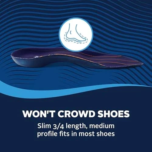 Airplus Plantar Fasciitis Orthotic 3/4 Length Shoe Insole - Men's 7-12 (22.5cm L x 8.7cm W x 1.9cm H) | APMA Certified for Foot Health thumbnail 6