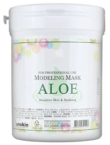 Anskin Modeling Mask Powder Aloe Soothing 240g (8.46 Oz) | Hydrating Face Mask for All Skin Types thumbnail 1