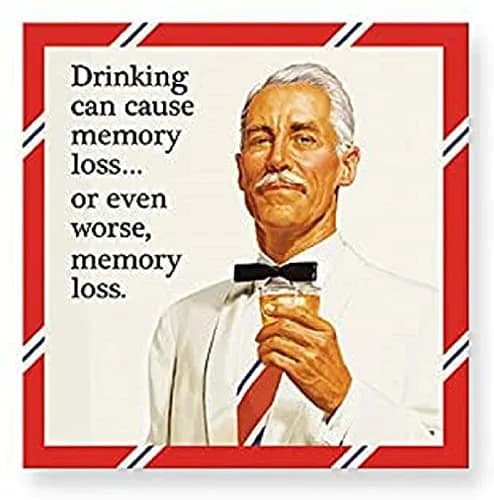 Design Design Memory Loss Cocktail Napkins, 5" Square (20 Count) | Humorous Party Decor thumbnail 1