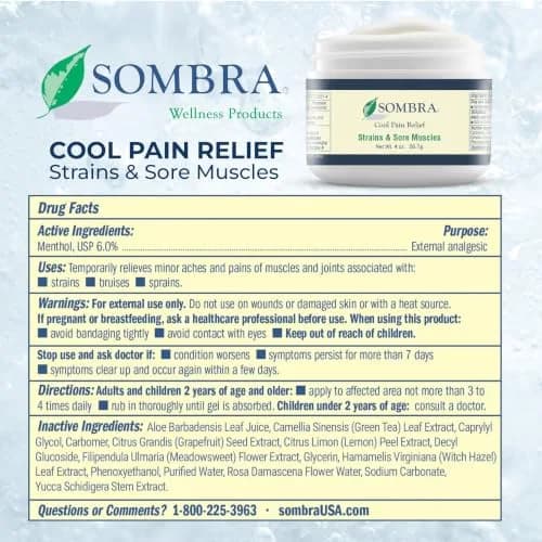 Sombra Cool Pain Relief Gel 8 oz (2 Pack) for Muscle Recovery & Sore Muscles | Controlled Cooling, Fast Absorption thumbnail 7