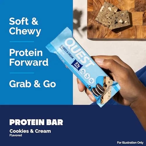 Quest Cookies & Cream Protein Bars 21g Protein 60g (12 Count) thumbnail 4