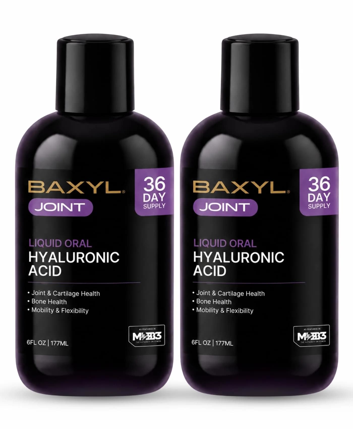 BAXYL Liquid Hyaluronic Acid Supplement for Joint & Skin, 6 Oz | Fast Absorbing, Vegan, Gluten-Free