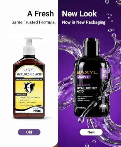 BAXYL Liquid Hyaluronic Acid Supplement for Joint & Skin, 6 Oz | Fast Absorbing, Vegan, Gluten-Free thumbnail 8