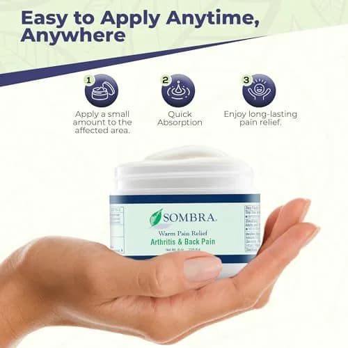 Sombra Warm Therapy Pain Relieving Gel 454 g (16 oz) - 2 Pack | Arthritis, Back Pain & Pre-Exercise Rub thumbnail 5