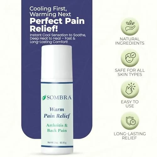 Sombra Warm Pain Relief Gel 177ml (6 Fl Oz) Roll-On | Arthritis & Back Pain Treatment thumbnail 3