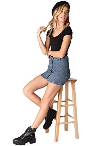 NIKIBIKI Women Seamless Cap Sleeve Scoop Neck Fitted Top | Made in USA, One Size (Black) thumbnail 2