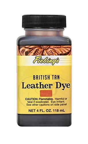 Fiebing's British Tan Leather Dye 118ml (4 fl oz) - Alcohol-Based Penetrating Dye thumbnail 1