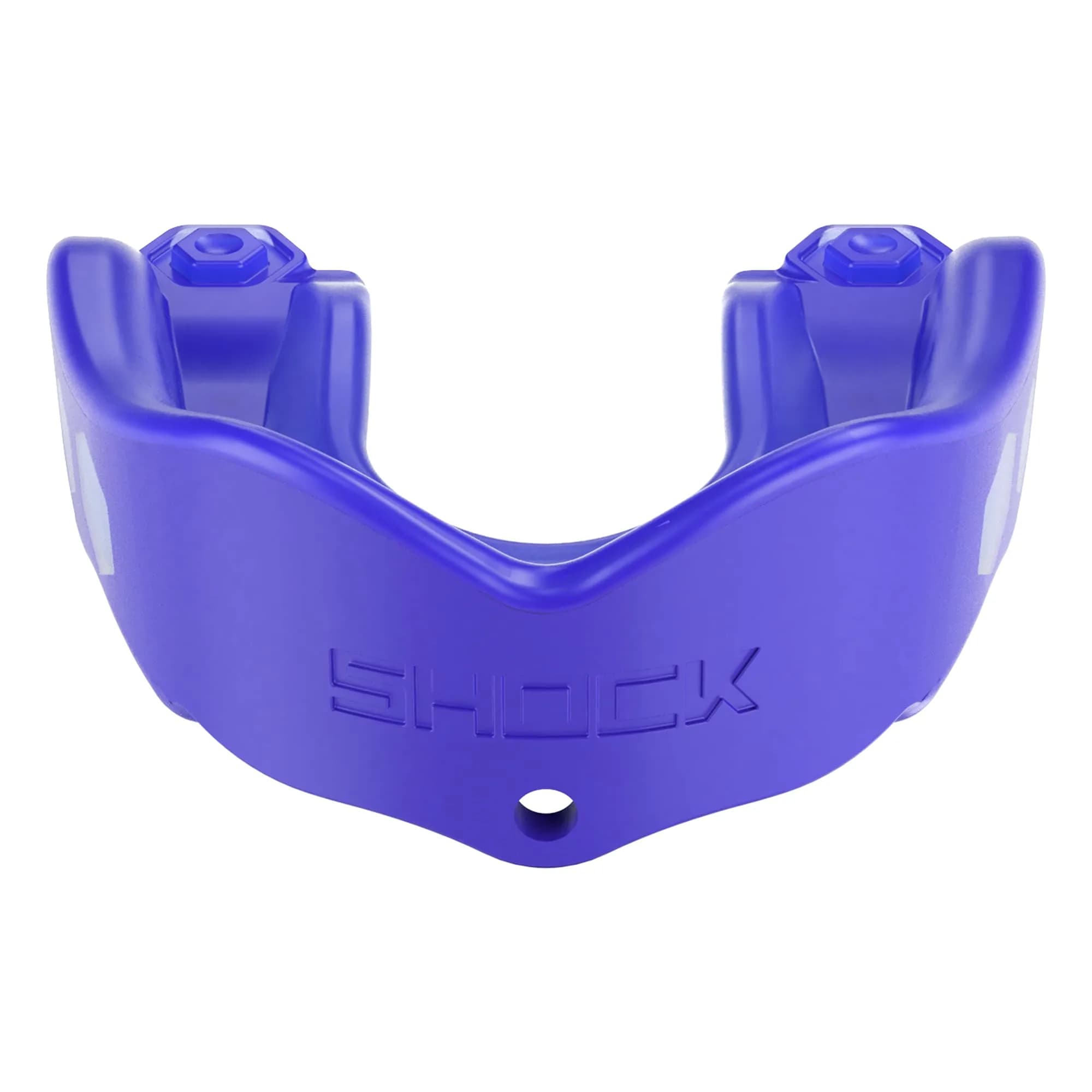 Shock Doctor Gel Max Youth Mouth Guard with Strap, Blue, Unflavored, 1 Count | Heavy Duty Protection & Custom Fit - main product image