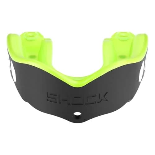 Shock Doctor Gel Max Heavy Duty Sports Mouthguard with Strap, Adult & Youth, Lemonlime, 1 Count | Boil and Bite Custom Fit for Contact Sports thumbnail 1