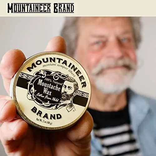 Mountaineer Brand Natural Mustache Wax Original Cedar Fir Blend 60ml (2oz) | Long-Lasting Hold for Styling thumbnail 2
