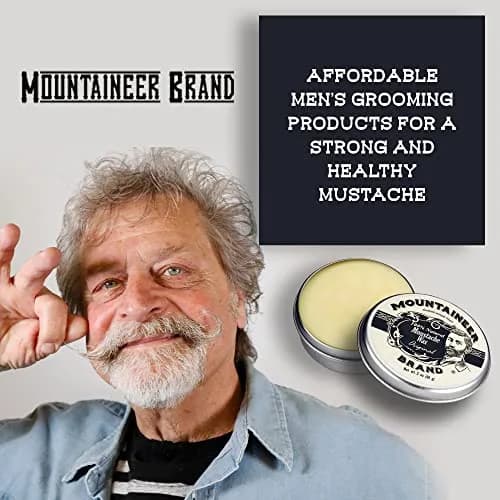 Mountaineer Brand Natural Mustache Wax Original Cedar Fir Blend 60ml (2oz) | Long-Lasting Hold for Styling thumbnail 4