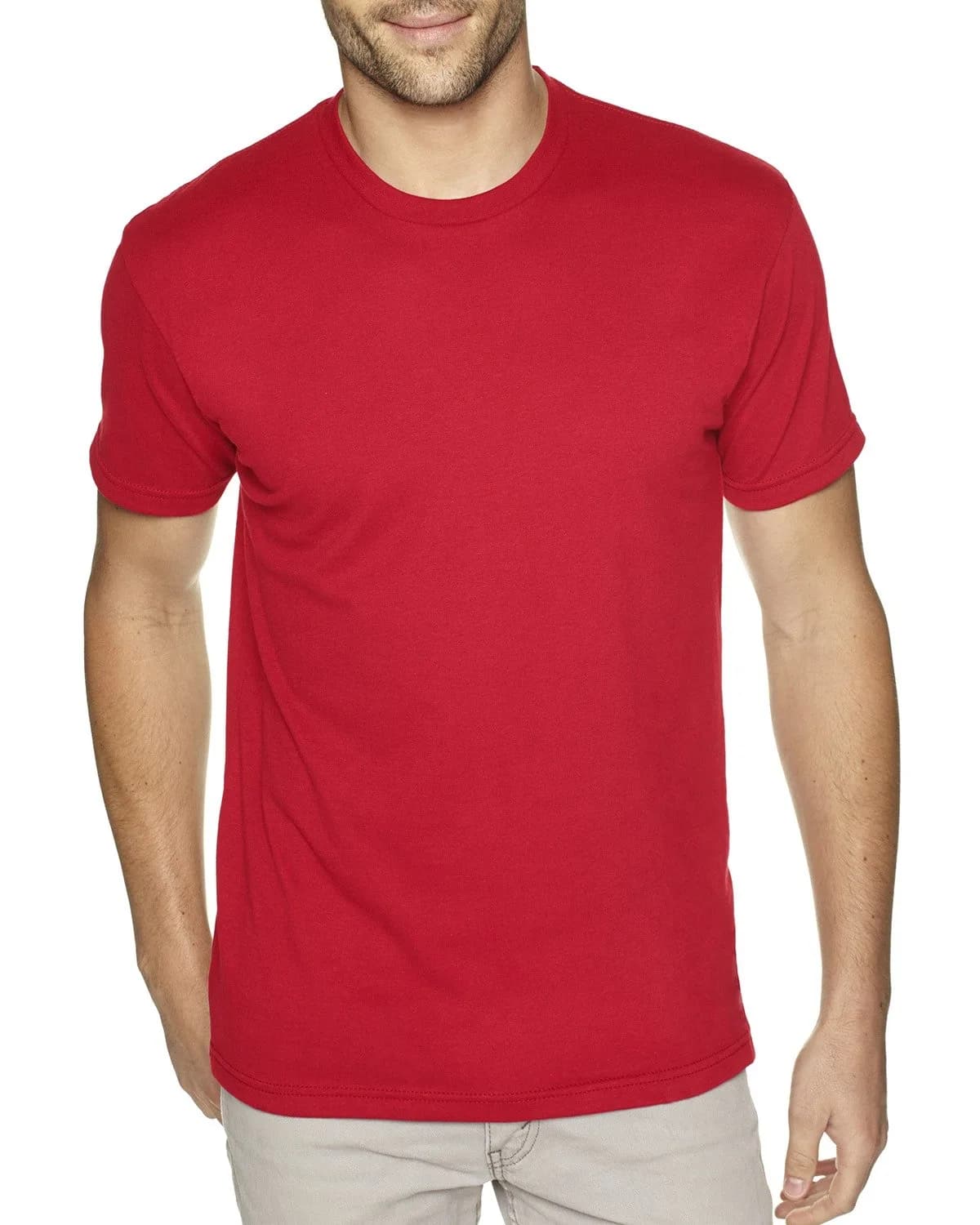 The Next Level Sueded Crew XL RED | Casual Men's T-Shirt, 60% Cotton & 40% Polyester, Regular Fit - main product image