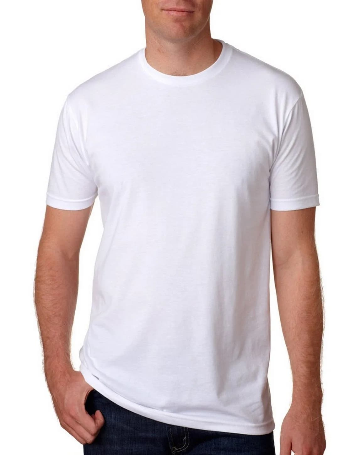 Next Level Men's Sueded Crew S WHITE thumbnail 1
