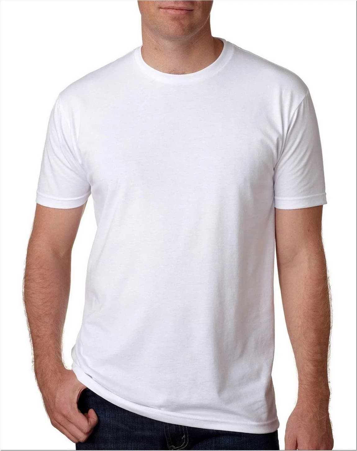 Next Level Men's Sueded Crew S WHITE thumbnail 3