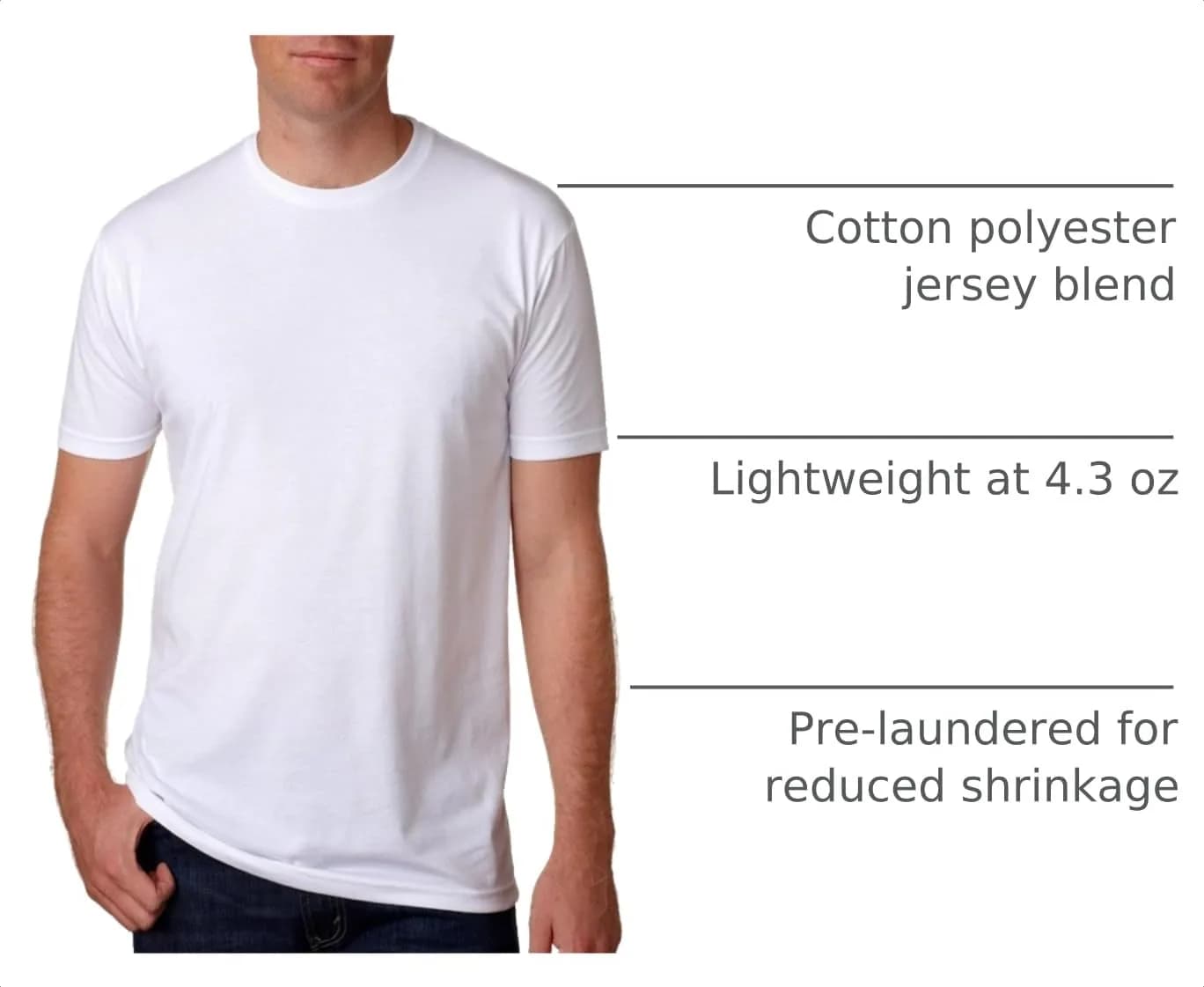 Next Level Men's Sueded Crew S WHITE thumbnail 4