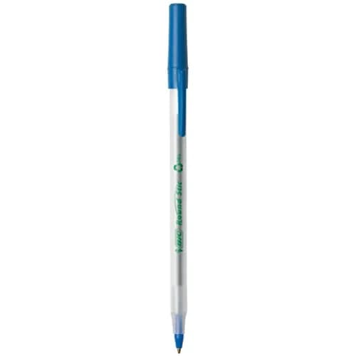 BIC Ecolutions Round Stic Ballpoint Pens, Medium Point (1.0mm), 50-Count Pack, Blue Ink Pens | Smooth Writing thumbnail 4