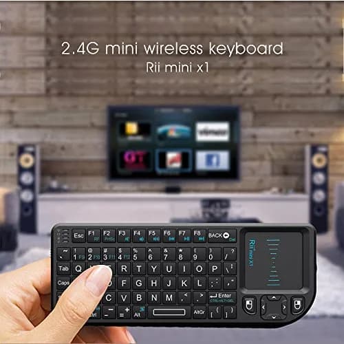 Rii X1 Mini Wireless Keyboard with Touchpad Mouse, Black | 2.4GHz RF, Built-in Rechargeable Battery, Plug and Play thumbnail 7