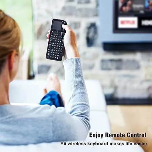 Rii X1 Mini Wireless Keyboard with Touchpad Mouse, Black | 2.4GHz RF, Built-in Rechargeable Battery, Plug and Play thumbnail 8