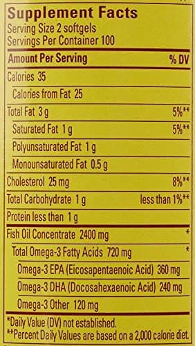 Nature Made Burp-Less Fish Oil 1200 mg | Omega 3 Supplement for Heart & Brain thumbnail 2