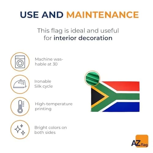 AZ FLAG South Africa Flag 3x5 ft Light Polyester 2 Grommets | Patriotic Flag for Indoor Use thumbnail 5
