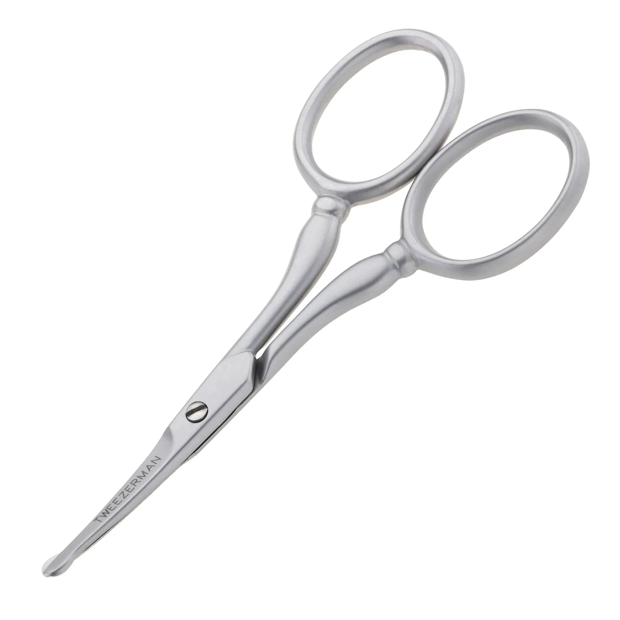 Tweezerman Facial Hair Scissors For Men Stainless Steel | Precision Curved Blade - main product image